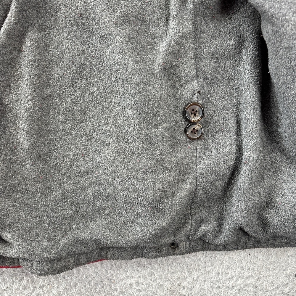 Vintage Abercrombie & Fitch Chore Coat Medium Red Corduroy Trim Oversized Lined - Picture 7 of 16